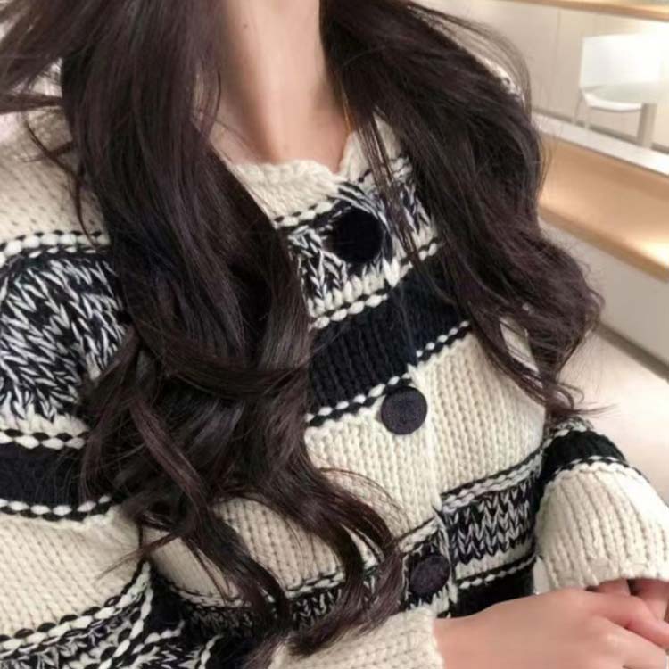 カーディガン レディース ニット トップス ボーダー 長袖 セーター 前開き ゆったり お洒落 可愛い お出かけ カーデ 通勤 通学 お出かけ 韓国ファッション 春 カーディガン