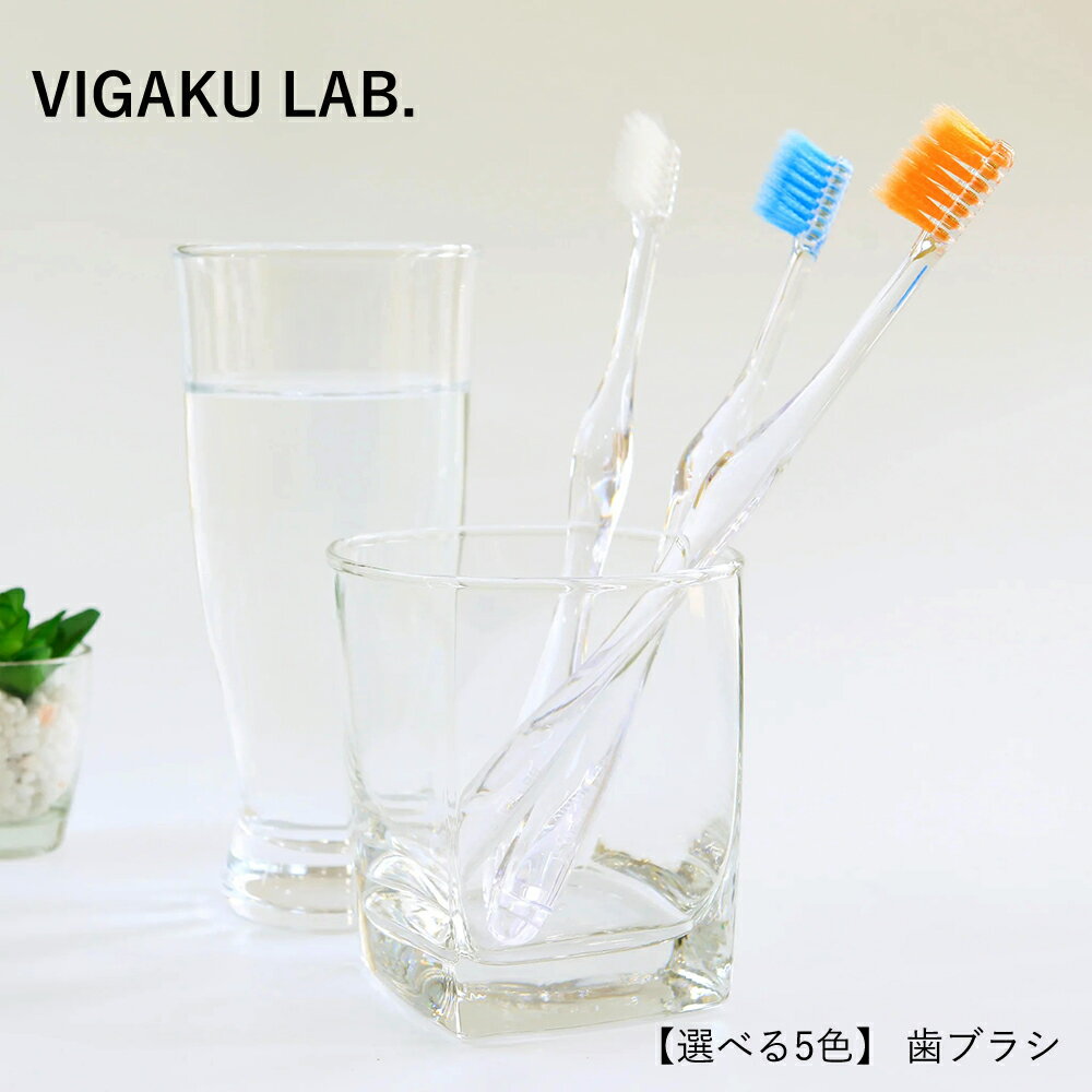  歯ブラシ 日本製 ビガクラボ ファーストビガク VIGAKU LAB. クレンジングブラシ | オーラルケア 水だけでツルツル 歯磨き粉不要 高密度二段植毛 美容 サロン推奨 クリア ピンク オレンジ グリーン ブルー 家族 大人用 防災グッズ エコ