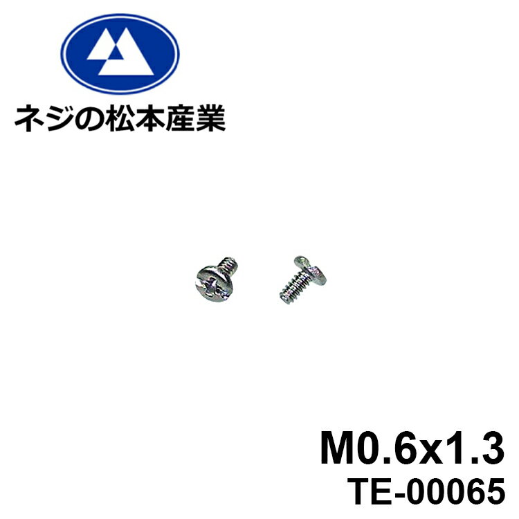 TE-00065 / SUS #00特ナベ[1303]+-　M0.6x1.3　10本パックミニチュアねじマイナスドライバーでも締結可能