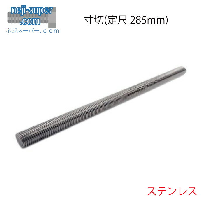 ステンレス 定尺 寸切 ボルト (並目) M10X285 【10個入り】 全ネジ 全ねじ 寸切り