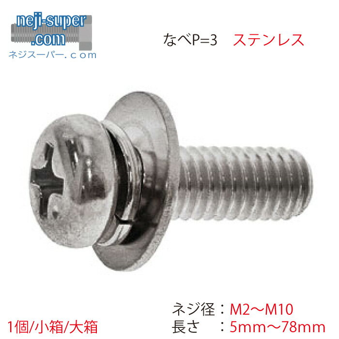 ƥ쥹 Ȥ߹ߤͤ ʥP=3 M2 M2.3 M2.6 M3 M3.5 M4 M5 M6 M8 M10 Ĺ 5mm ~ 78mm  ٤ ʤƬ Х ͤ Ф  ӥ