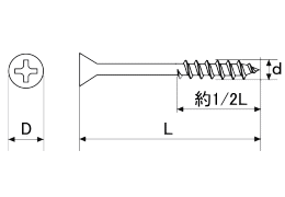 SUS410 一番ビス 2x19 ブロンズ 【100個入】 2