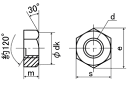 ステンレス 六角ナット(1種) M12 【100個入】 2