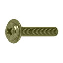 鉄 (+)ナベ座付小ねじ M5x25 クロメート 【500個入】