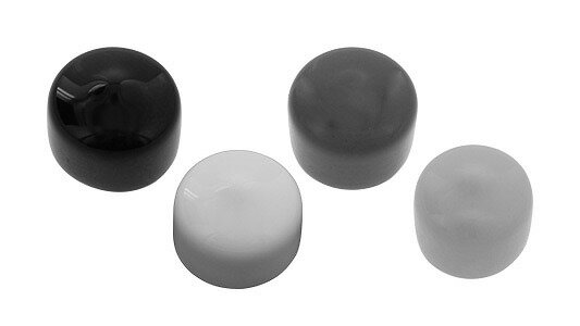 CAP頭カバー（キャップボルト用【50個】CAPアタマカバー M12 標準(または鉄) / 樹脂着色 グレー