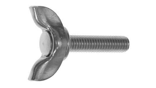 プレス蝶ボルト【120個】プレスチョウBT D=32 8 X 20 標準(または鉄) / 三価ステンコート