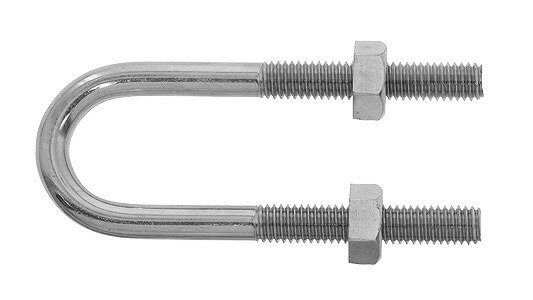 足長UボルトN付＋50・ウィット【2個】アシナガUBT(Nツキ+50 3/8X15A 標準(または鉄) / ユニクロ