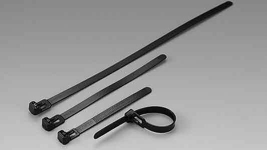 リピートタイ（耐候グレード【100個】リピートタイ(タイコウ RF250-W 標準(または鉄) / 樹脂着色　黒