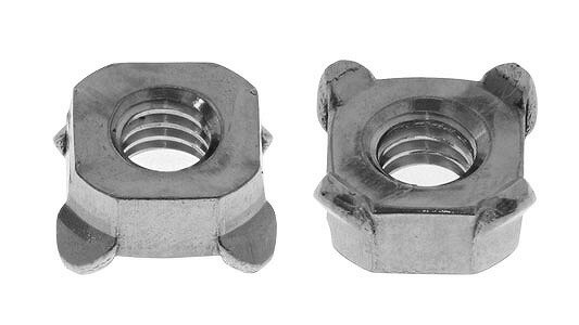 四角ウエルドセンターロックナット【3個】4カクウエルドセンターロックN M8(12X6 ステンレス(303、304、XM7等) / 生地(または標準)