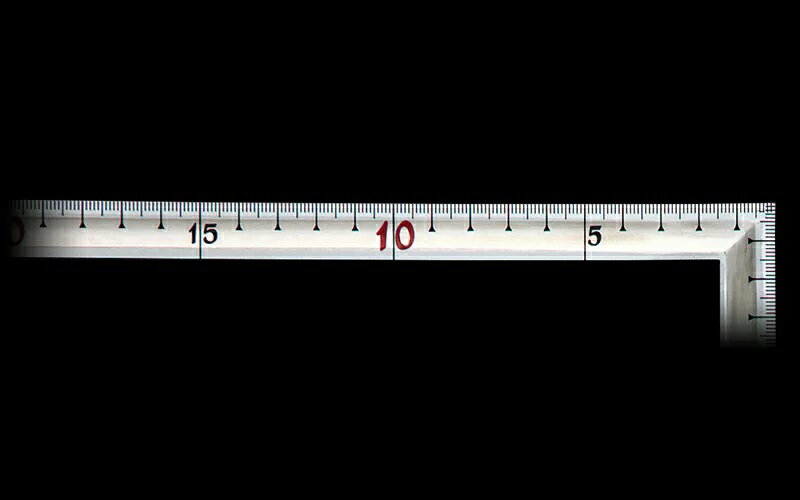 乐天商城 - 10876 曲尺高級角厚 シルバー 50cm 裏面角目 匠甚五郎しなやか JIS ＜シンワ測定＞