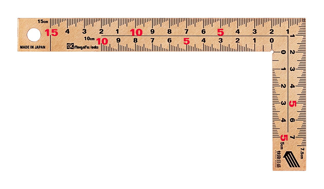 金曲尺 15cm 快段目盛 厚手広巾 PGMT15CKD 【追跡メール便】<新潟精機>t