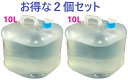 2個セット】折りたたみ式 ウォータータンク 10L SV-4175 ● 乳白色 N-3033 ・ ウォータージャグ セーブ・インダストリー