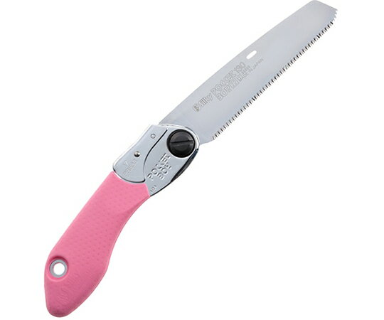 ※ 【追跡メール便】ポスト投函になります。 ●特徴 ・かわいいピンクハンドルに便利な板穴あけ刃を搭載、DIY女子に大好評で使いやすさNo.1のボーイシリーズ最小の大工鋸です。 ・乾燥木材(薄板・ベニヤ)、化粧板や塩ビパイプ・キッチンパネル、黒檀や紫檀、竹の細工等。 ・完全替刃互換性ありで、用途に合わせて選べます。 ・ポケットボーイの同じサイズだったらどの色のハンドルにも取り付けることができるので、6色のハンドルカラーバリエーションでカスタムも楽しめます。 ・超コンパクトな130mm、縦・横・斜めと切れる未来目を施しており、アサリ分けをしていないので切り口は綺麗に仕上がります。 ・女性やお子様でも軽く挽ける超細目で切り口も美しく、先端の刃を使うことで穴あけ作業にも使えます。 ●仕様 ・刃長：130mm ・目数（30mm）：22枚目 ・切幅：0.8mm