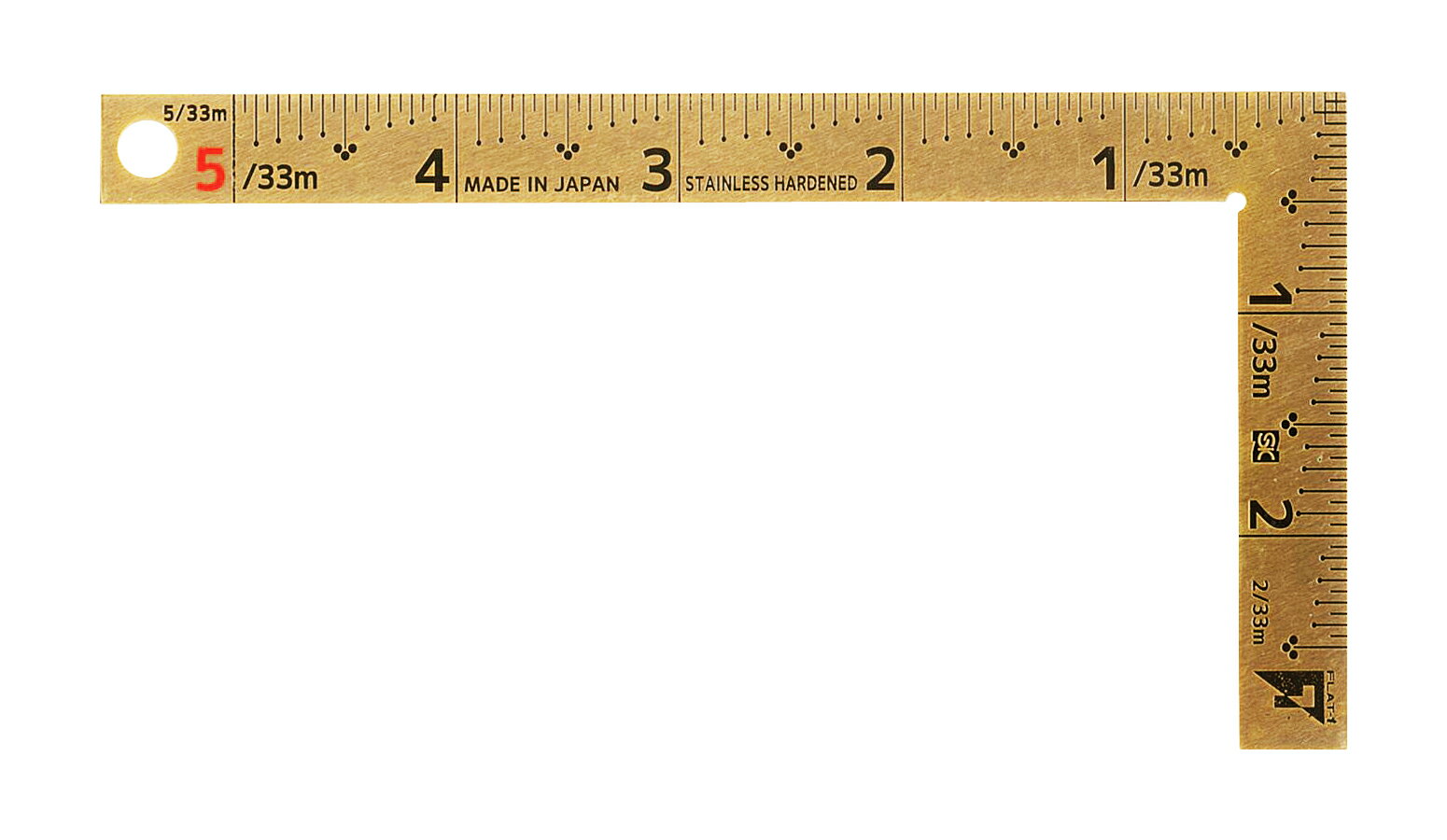 曲尺 フラット1 5寸 FLAT1-G05S 【追跡メール便】 新潟精機