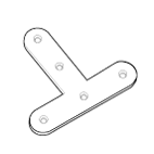 T字《Tジ》ユニクロメッキ 150mm【10枚】