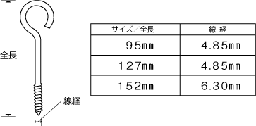 ステンレスヒル釘127mm 【 5個入 】