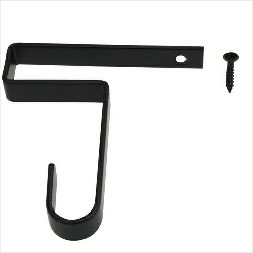 1×材にはさむフック J型 黒 ［3個］