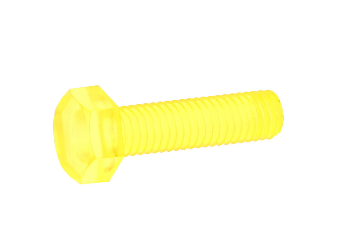 ポリカ/イエロー 六角ボルトM8×30　【 お得セット ： 20本入り 】