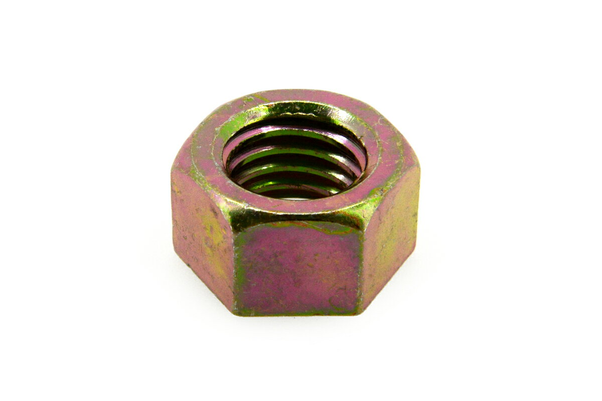 鉄(S45C)/クロメート(黄褐色メッキ) 小形 六角ナット [1種] (細目)M16　《ピッチ＝1.5》 【 小箱 ： 1箱／110個入り 】