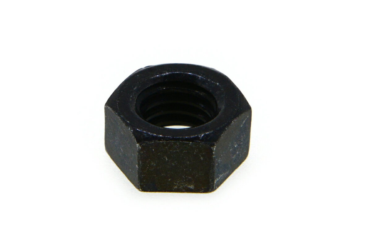 鉄(S45C)/三価ブラック 小形 六角ナット [1種] (細目)M10　《ピッチ＝1.25》 【 バラ売り ： 9個入り 】