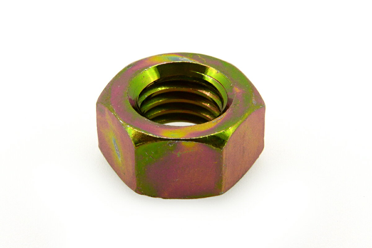 鉄/クロメート(黄褐色メッキ) 六角ナット [2種] (細目)M16　《ピッチ＝1.5》 【 バラ売り ： 4個入り 】