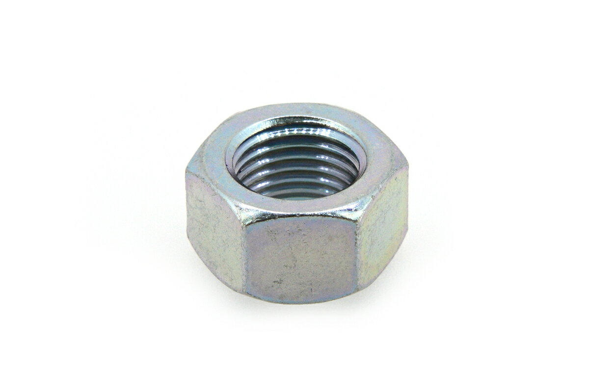 鉄/三価ホワイト 小形 六角ナット [2種] (左ねじ・細目)M12　《ピッチ＝1.25》 【 お得セット ： 50個..