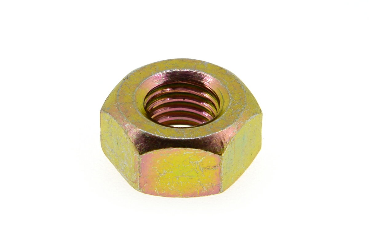 鉄/クロメート(黄褐色メッキ) 六角ナット (ユニファイ細目[UNF])7/16-20　【 バラ売り ： 3個入り 】