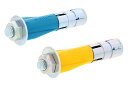 鉄/三価ホワイト エーエルシーアンカー AXタイプ(雄ねじ)AX-875 M8(全長:75mm) 【 バラ売り : 1本入り 】