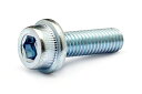 鉄(SCM435)/ユニクロ フランジソケット (全ねじ)M5×10 【 バラ売り : 10本入り 】