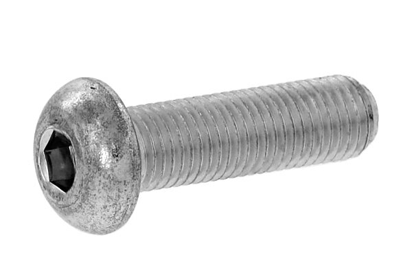 鉄(SCM435)/三価ブラック ボタンキャップ (細目・全ねじ)M10×25　《ピッチ＝1.25》 【 小箱 ： 1箱／100本入り 】