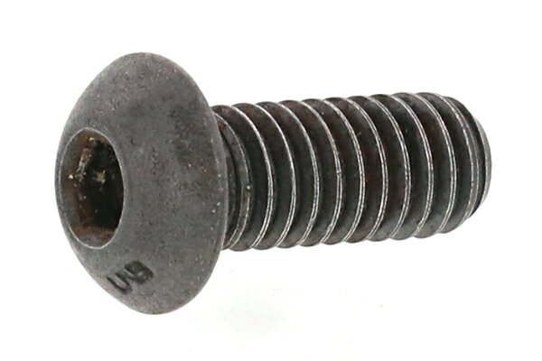 鉄(SCM435)/酸化鉄被膜 ボタンキャップ [アンブラコ製] (ユニファイ 並目[UNC]・全ねじ) #10-24×5/8　【 バラ売り ： 2本入り 】