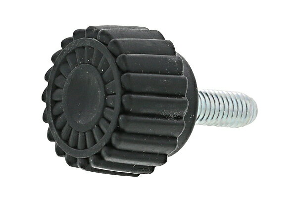 段付グリップボルト [中：No-2][ねじ部：鉄/三価ホワイト] M5×12　【 バラ売り ： 2本入り 】