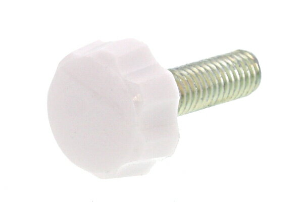 花ボルト (白) [大：No.3][ねじ部：鉄/三価ホワイト] M6×21　【 バラ売り ： 4本入り 】