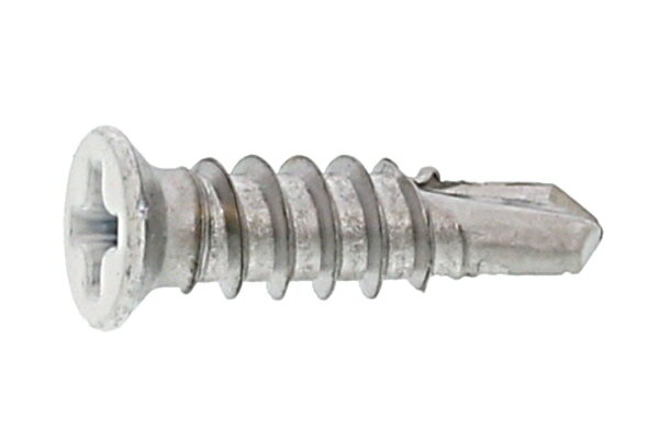 SUS410/頭部ホワイト焼付塗装 (+)小頭サラ ドリルねじ (全ねじ)M4×16　【 小箱 ： 1箱／1000本入り 】