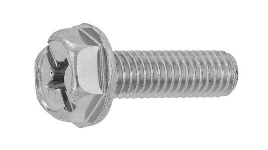 鉄/三価ステンコート (+-) フランジボルト (全ねじ)M6×8 【 小箱 : 1箱/450本入り 】