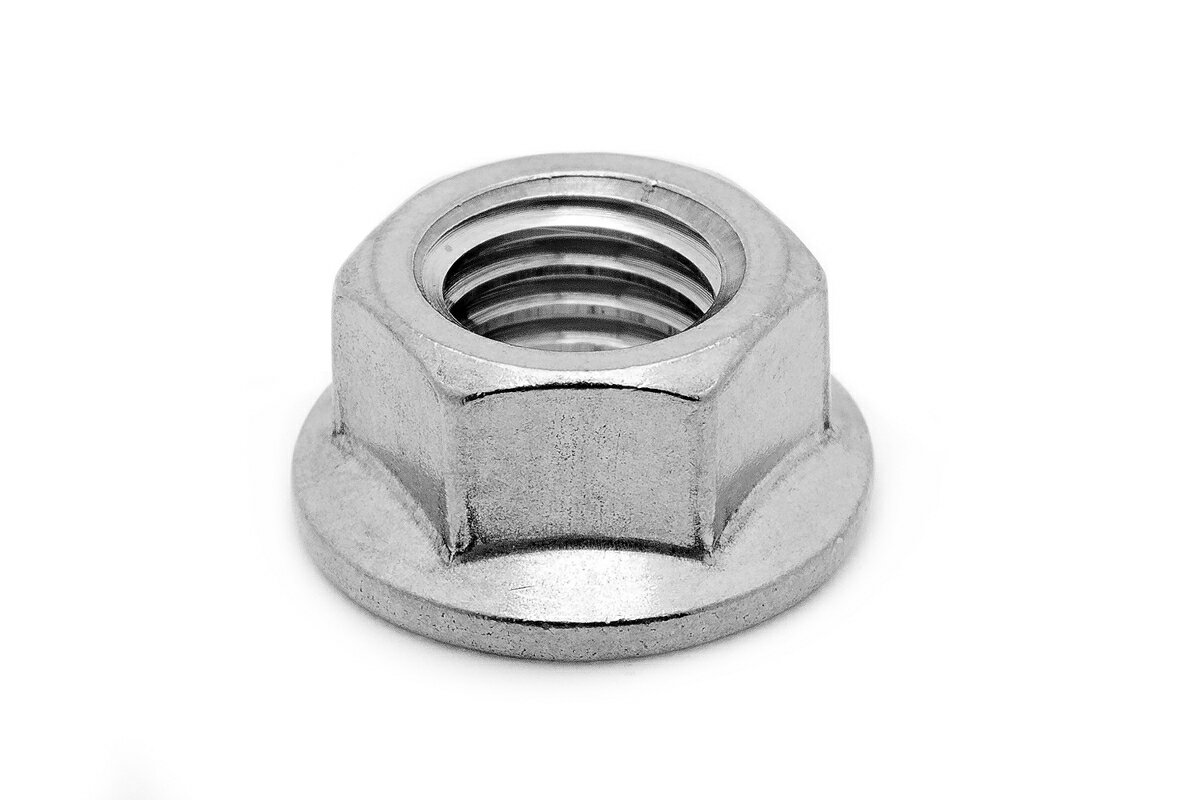 鉄/三価ステンコート フランジナットM6 【 お得セット : 100個入り 】