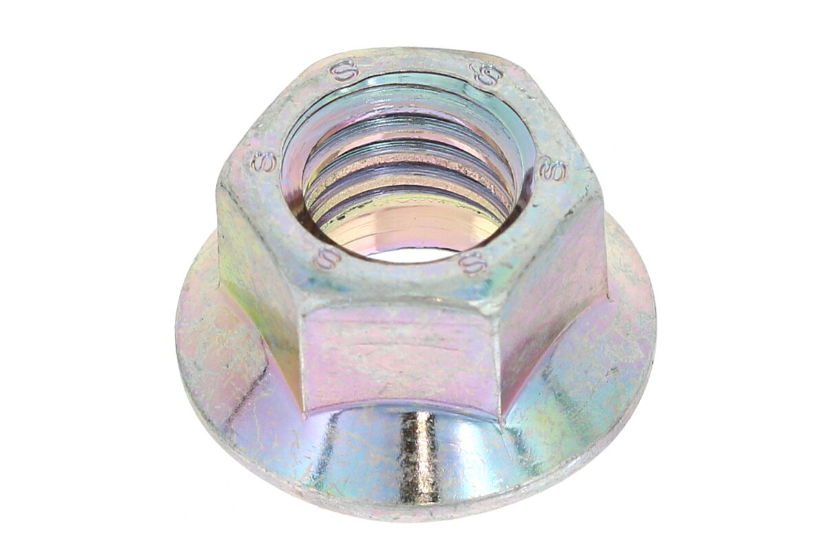 鉄(S45C・焼入れ)/三価ホワイト スカートナットM10　【 バラ売り ： 3個入り 】