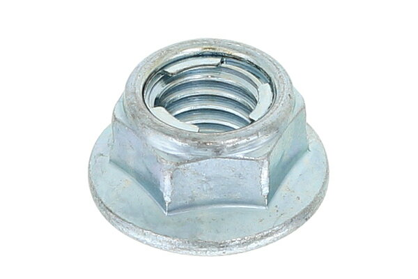 鉄/三価ホワイト 小形 E-LOCK NUT [フランジナットタイプ]M8　【 バラ売り ： 6個入り 】