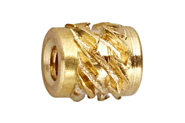 低カドミウム黄銅/生地 ミニビットインサートM1.7×2.5×3.0 [MIB-172530]　【 バラ売り ： 10個入り 】