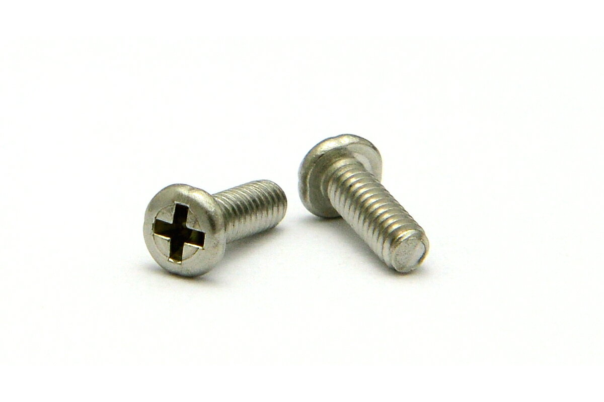 ステンレス/生地 (+) 0番3種 ナベ小ねじM1．4×12　【 小箱 ： 1箱／2000本入り 】