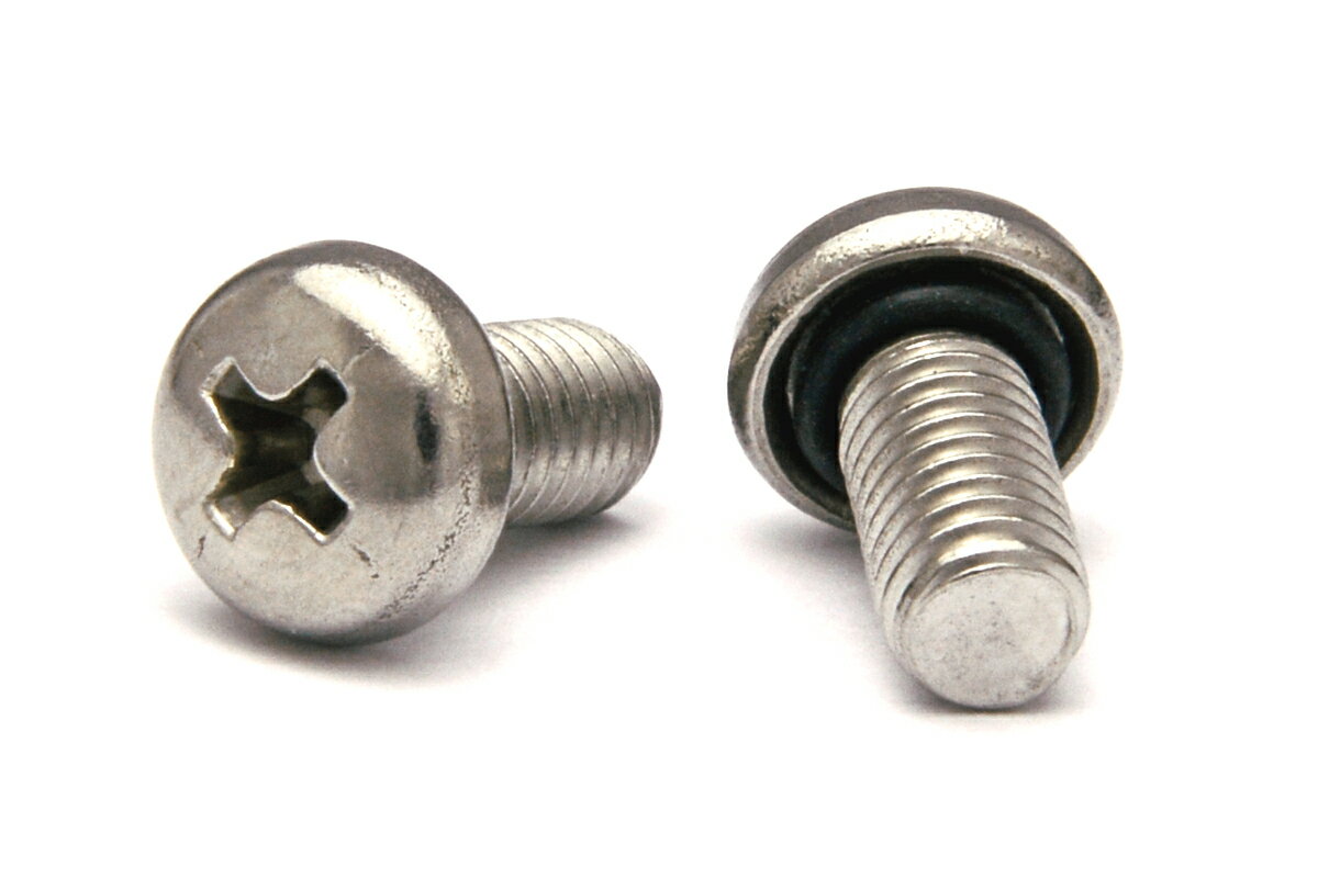 ステンレス(SUS-XM7)/生地 (+) ナベ シールビスM5×15　【 バラ売り ： 2本入り 】