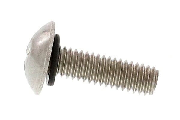 ステンレス/生地 (+) トラス シールアップ [シール部：フッ素ゴム]M3×12　【 バラ売り ： 2本入り 】