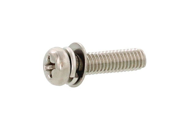 SUS316L/生地 (+)ナベセムス [P=4]M4×10 【 バラ売り ： 7本入り 】