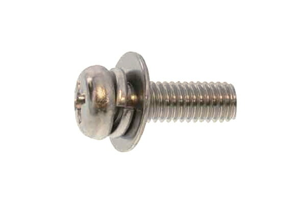 ステンレス/生地 (+)ナベセムス [P=3] 薄板用M6×12　【 お得セット ： 50本入り 】