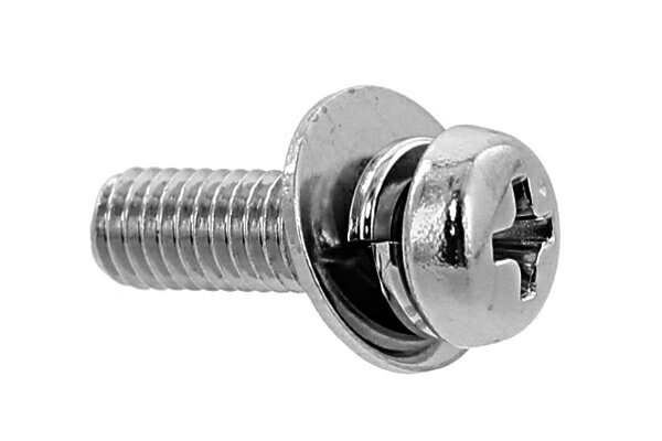 鉄/クロメート(黄褐色メッキ) (+)ナベセムス [P=3] ピタック(薄板用)M5×16　【 バラ売り ： 10本入り 】