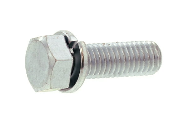 鉄/三価ホワイト 小形トリーマセムス [P=2]M8×18　【 バラ売り ： 6本入り 】