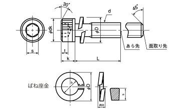 鉄(SCM435)/クロメート キャップセムス [P=2]M3×22　【 小箱 ： 1箱／1000本入り 】