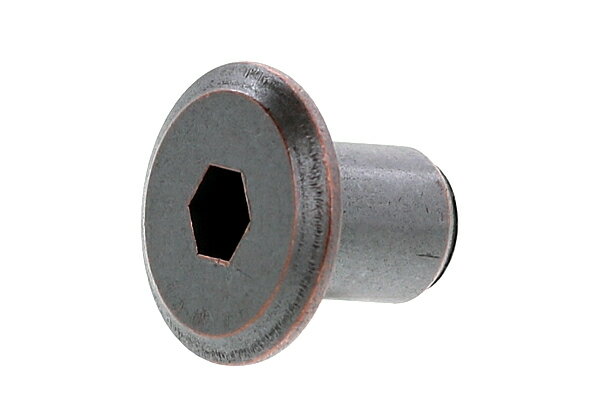 鉄/茶ブロンズ (GB) ジョイントコネクターナット JCN-A (六角穴＝5mm) [ムラコシ製]M6×12　【 バラ売り ： 3本入り 】