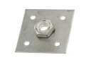 ステンレス/生地 板付ナット (ウィット)W3/8 【 バラ売り : 1個入り 】