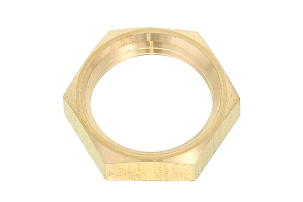 低カドミウム黄銅/生地 管用ロックナット [管用平行ねじ(旧JIS規格)]PF3/8　【 バラ売り ： 2個入り 】